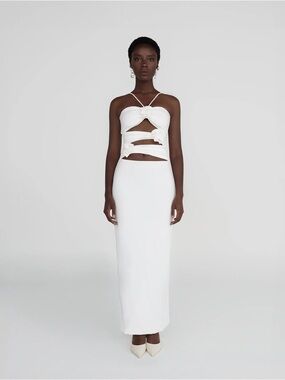 Maygel Coronel Veranera White Maxi Dress